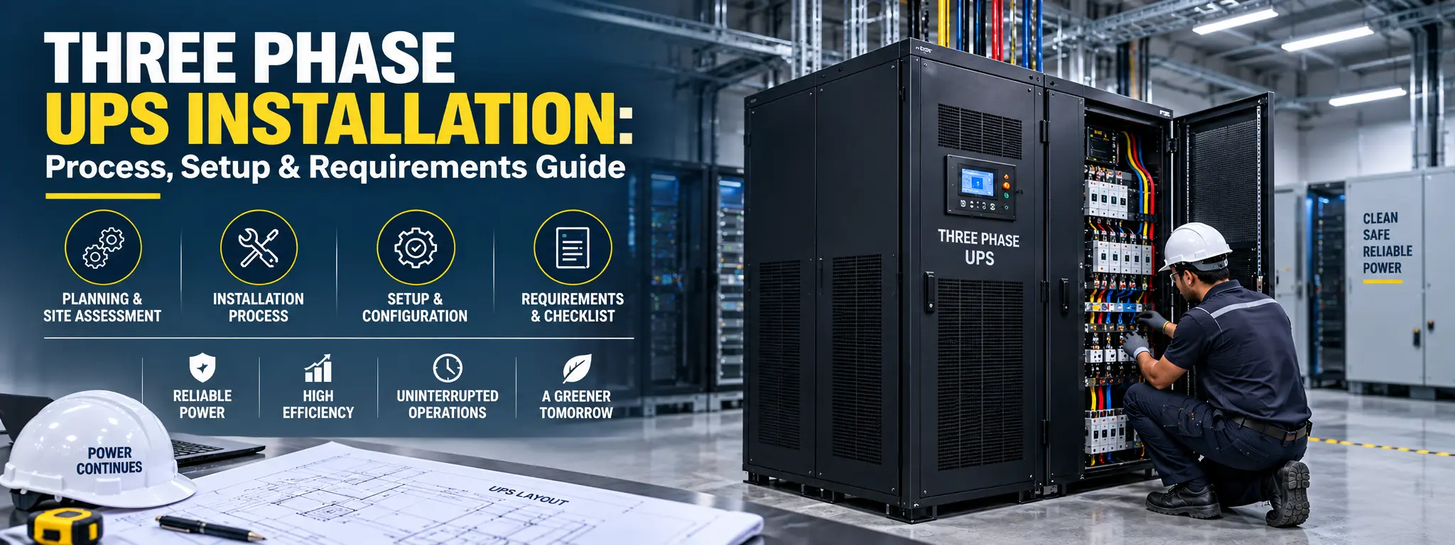 Three Phase UPS Installation: Process, Setup & Requirements Guide